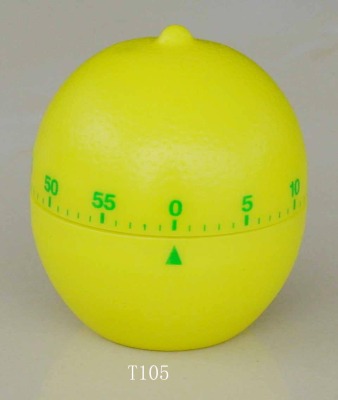 60 minutes lemon mechanical timer on the chain of kitchen timer