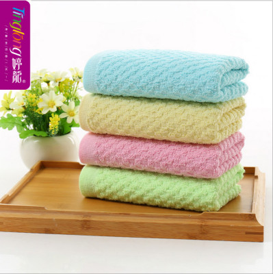 Tinglong factory direct cotton color 70 grams of pineapple grid welfare labor insurance wholesale towels