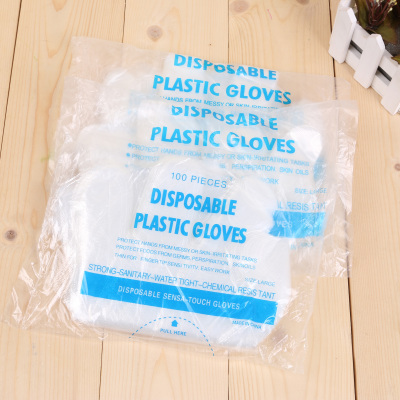 Disposable gloves, food and beverage, beauty, household gloves, hand film, thickening PE transparent plastic