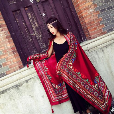 2018 Bohemian Ethnic Style Women's Travel Photography Beach Towel Variety Scarf Air Conditioning Shawl Dual-Use