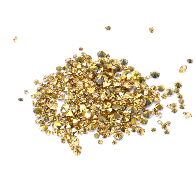 Wholesale Light Gold Resin Rhinestones PointBack Glue On Beads Many Sizes Diamond Jewelry Nail Art Wedding Dress 