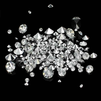 Wholesale White Resin Rhinestones PointBack Glue On Beads Many Sizes Diamond Jewelry Nail Art Wedding Dress 