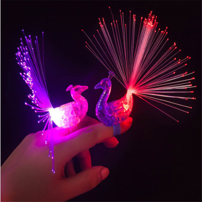 LED ring light concert glow colorful peacock open screen flash laser spotlight toys