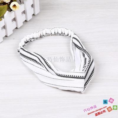 Hair belt with a wide cross hair bandage knotted simple headdress face mask hair band hair band