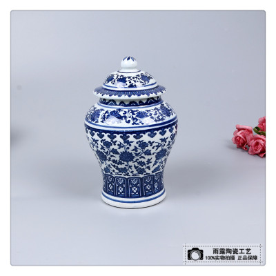 Chinese style sitting room TV ark, mattress in adornment handicraft to put out the blue and white porcelain handicraft to put out
