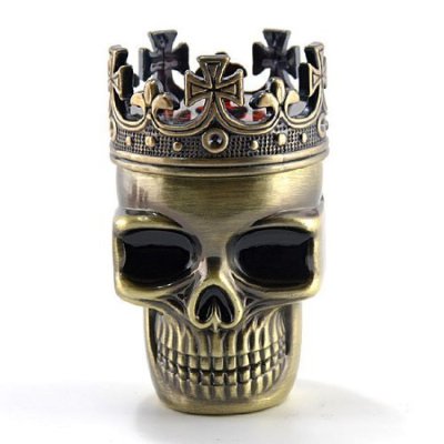 King Skull - Metal Herb Grinder - 3-part