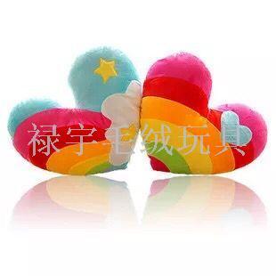 Plush toys wholesale Korean rainbow love clouds heart-shaped couple plush toys pillow cushion