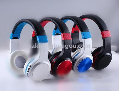 Foreign trade new wireless Bluetooth card FM headset sports TWS mobile phone universal folding Bluetooth headset