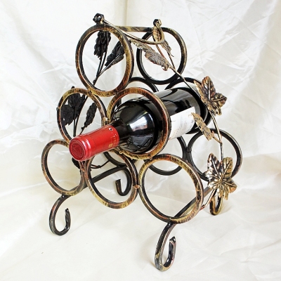 Home decoration ornaments iron wine rack wine holder