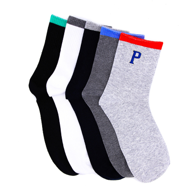 Autumn/winter P style casual men's socks cotton socks