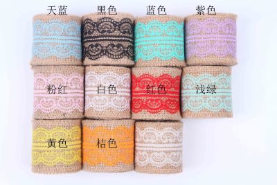 DIY handmade Christmas wedding craft lace linen roll middle lace satin linen roll