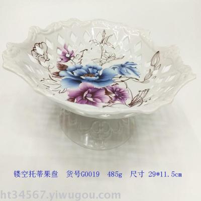 Factory direct sales of melamine hollow fruit plate G0019