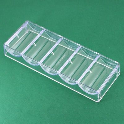Jetton Box Poker Chips Rack Transparent Crystal Box Can Hold 100 Pieces of Chips with a Diameter of 4cm