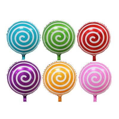 New product circle lollipop balloon party wedding birthday decoration aluminum balloon decoration