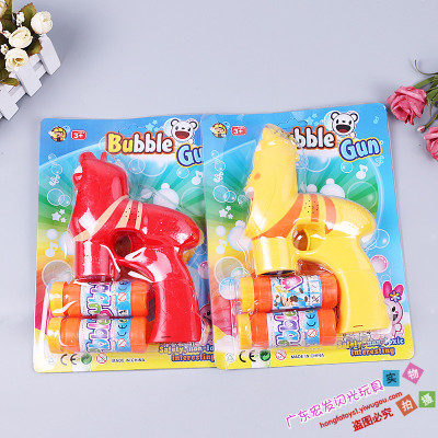 Children's toy electric bubble gun larva automatic blowing bubbles water gun music light bubble machine