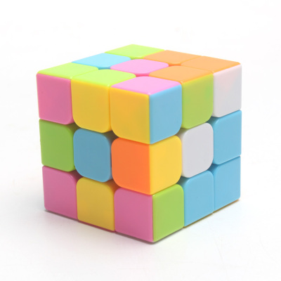 Manufacturers direct competition level spring fine-tuning third order candy color rubik's cube