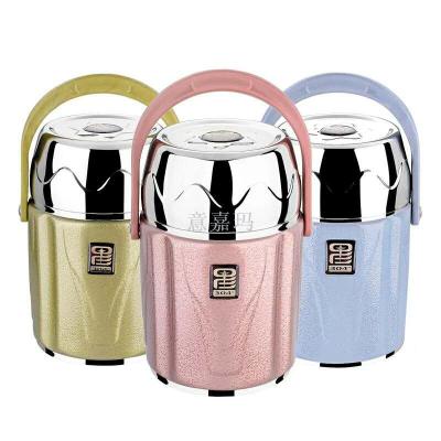 Insulated lunch box Japanese style lunch box-3 adult cooler long for 304 stainless steel soup bucket