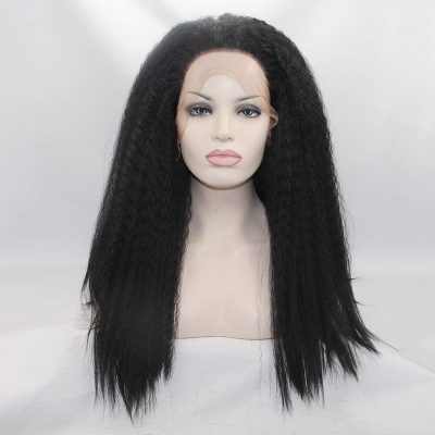 Europe and the United States wig kinky curl before the lace chemical fiber wig head cover