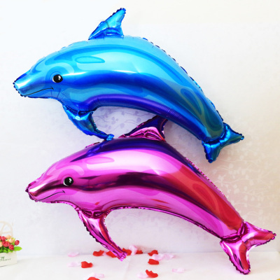 Dolphin aluminum balloon decoration for the birthday party decorated with cartoon animal aluminum foil balloon