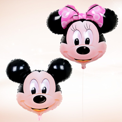 Disney mickey cartoon aluminum foil balloon children toys push small gifts
