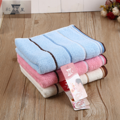 All cotton material home thickening adult towel soft absorbent face towel color variety.