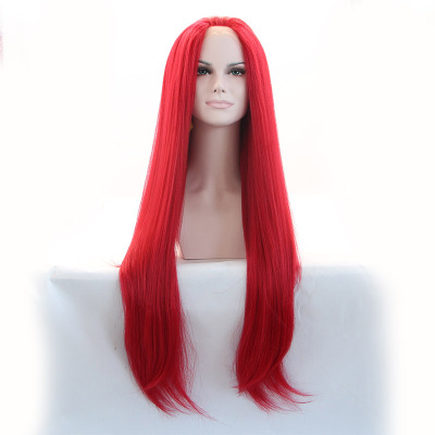 Europe and the United States before the sale of lace hair wig red straight hair lace wig sets