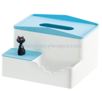 Lucky Cat Storage Tissue Box Living Room Cosmetic Box Multifunctional Table Storage Drawer