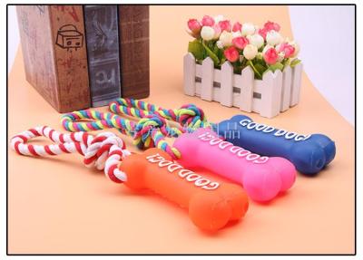 Factory direct selling enamelled pet hanging rope bone dog voice honing plastic toys