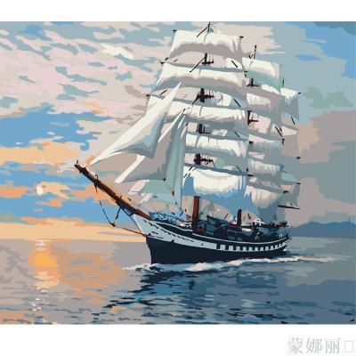 Cross stitch diamond painting foreign trade embroidered characters landscape flower cartoon precision printing