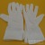 Etiquette command protective tri-band button-down gloves, white terylene cotton thickening operation gloves