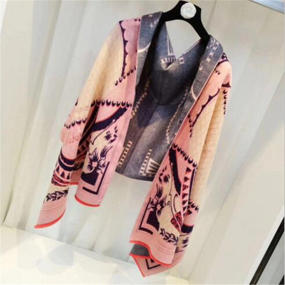 Autumn and Winter Ode to Joy Liu Tao Same Paragraph Cashmere Scarf Women's European and American Famous Chanel-Style Long Shawl