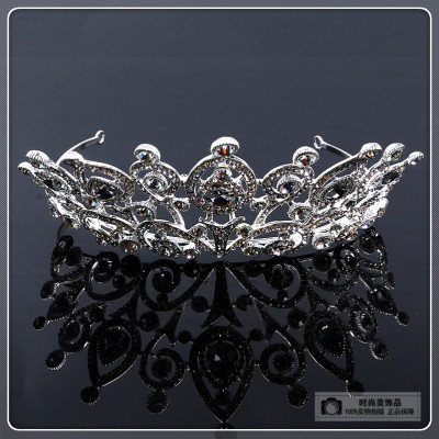 Bride wedding crown headdress rhinestone hair beauty pageant Crown wedding dress accessories