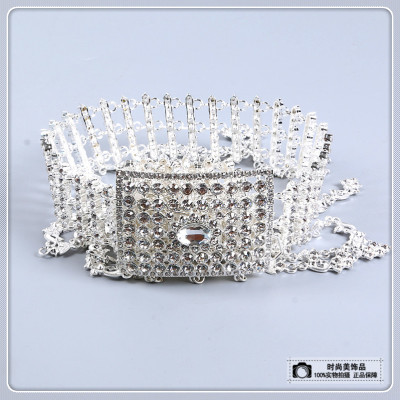Perform belt electroplating set with diamond belly dance belt European and American quality belt crystal set with diamond