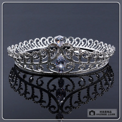 Korean high - end bridal headdress wedding wedding rhinestone crystal crown hair ornaments wedding dress accessories