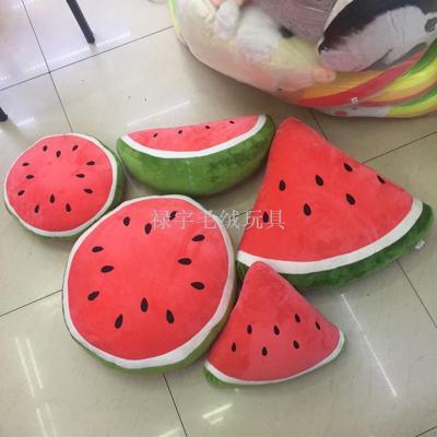 Summer new watermelon pillow cushions fruit pad plush toys doll wholesale simulation half watermelon