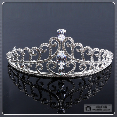 Bride crown headdress Korean style large princess children hair ornaments wedding dress small crown