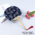 Japanese style hofeng group fan, handmade cloth, rough cloth, bamboo fan, Chinese wind, cotton and linen double-sided round fan