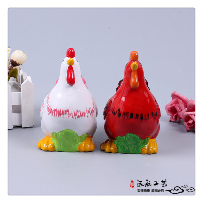 Creative ceramic rooster decoration study living room decoration