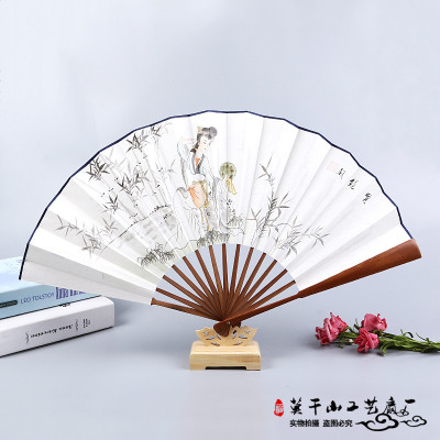 Chinese style classical fan ancient style folding fan hollow handicraft gift fan summer folding fan
