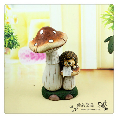 Resin mushroom display artware family garden display artware