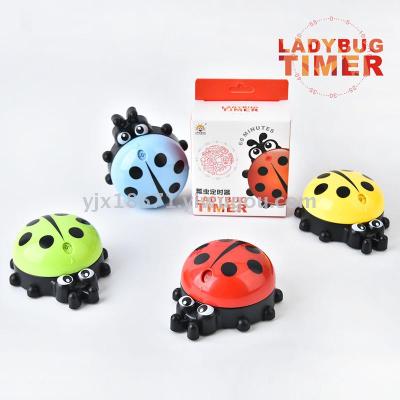 Cute Ladybug Timer Chassis Mechanical Countdown with Magnetic Sticker