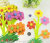 Kindergarten classroom wall decoration materials wall wall decoration colorful flowers combination.