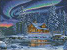 Foreign trade diamond painting sky snow scene 40x50cm full diamond cross stitch