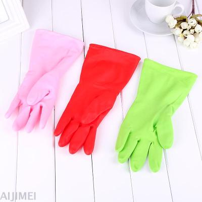Household Fleece Cleaning Gloves Sun-Proof Oil-Resistant Kitchen Latex Gloves