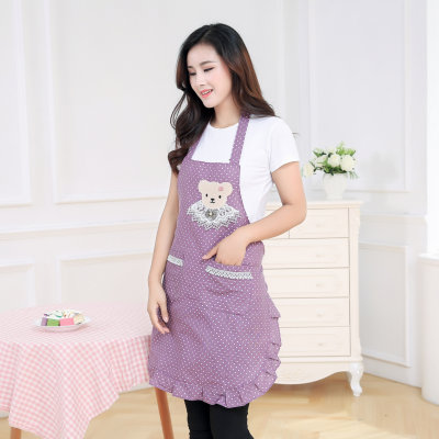 In contrast, lovely lace bear print household kitchen has waterproof oil-free adult cuff