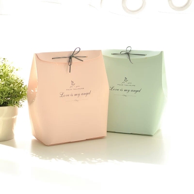 Pure color small fresh valentine's day paper bag candy packaging bag happy sugar gift handbag