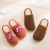 Winter couple non - slip warm home men and women bowknot corduroy indoor cotton slippers