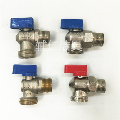 General internal and external thread copper ball valve 7 font washing machine valve zinc alloy valve