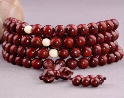 Authentic Indian wild old material loryan red sandalwood 108 hand string 6mm8mm men and women