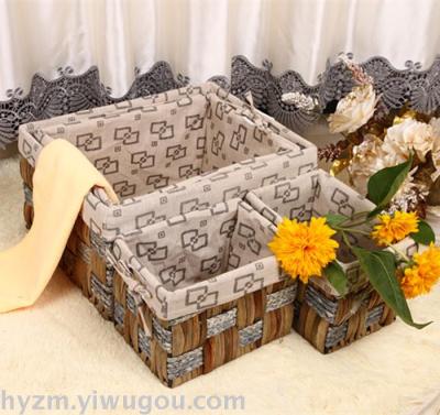 The braided basket of the braid basket and the basket of cloth art toys snacks storage box to collect the basket.